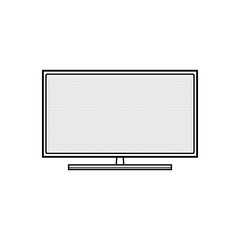 Led TV. Flat icon of modern household appliances isolated on white background.