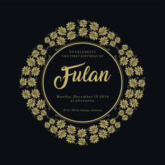 Luxury gold design for wedding and decoration