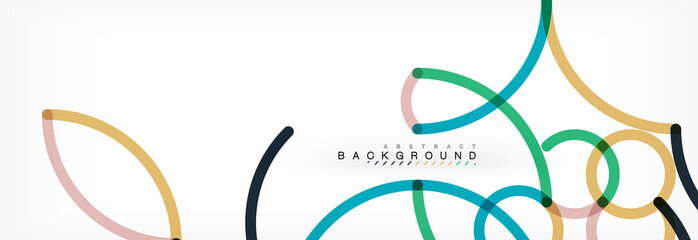 Curly wave lines abstract background design, transparent color lines on gray