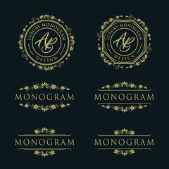 Luxury gold design for wedding and decoration