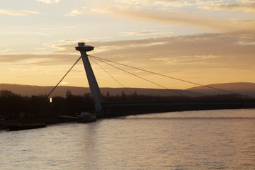 The SNP bridge in Bratislava, Slovakia