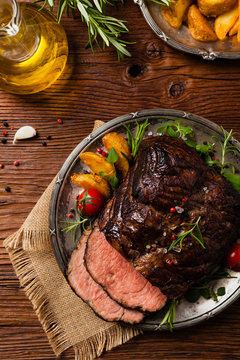 Roasted brisket.