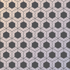 geometric vector pattern, repeating linear hexagon on transparent background. pattern is on swatch panel