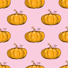 seamless pattern with pumpkins