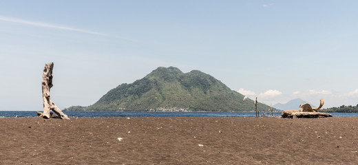 Vulkan, Strand, Tropen, Urlaub