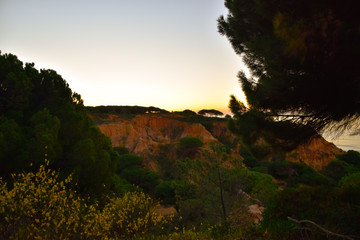 Sonnenaufgang, Sonnenuntergand an der Algarve Küste in Portugal Lagos, Faro, Albufeira