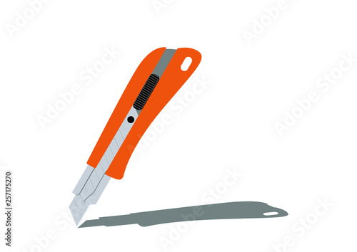 Fototapete 文房具 カッターナイフのイラスト カッターナイフと紙 Tomoko Arakawa