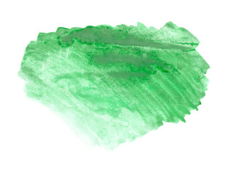 green watercolor gradient background.Paint on wet paper.Background for texts and design