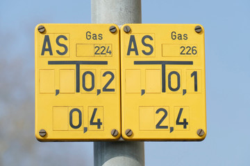 Gelbes Schieberschild Erdgas, Schieber