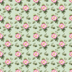 Roses  watercolor flower seamless pattern.