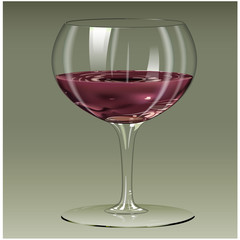 wineglass design poster label