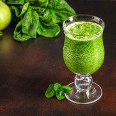 green smoothies (greens, spinach, celery - detox) super food. Food background