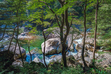 特別名勝三段峡 蓬莱岩