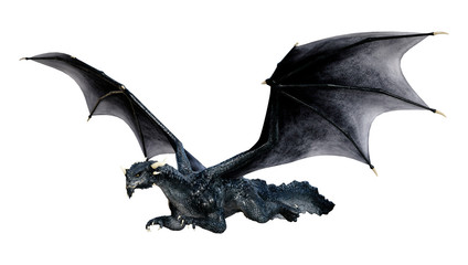 Fototapeta premium 3D Rendering Fairy Tale Dragon on White