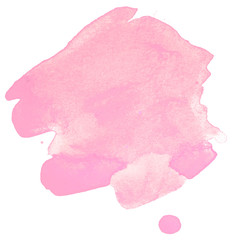 Purple inked watercolor stain