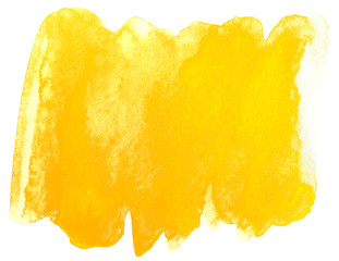 inked watercolor stain yellow