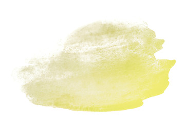 inked watercolor stain yellow