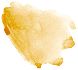 inked watercolor stain yellow