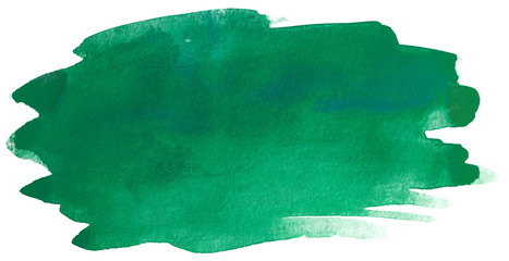 inked watercolor stain green