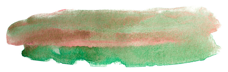 inked watercolor stain green