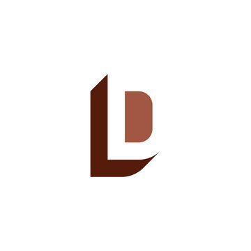 brown letter l and d ld logo icon vector element