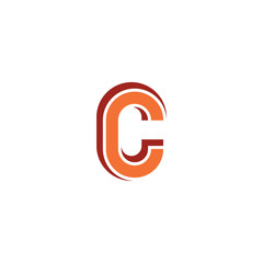 c logotype sign element vector letter icon design
