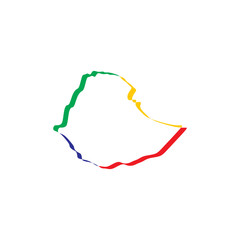 ethiopia map icon vector design element