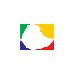 ethiopia map logo icon vector design element
