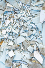 white grunge texture of broken plastic or mirror