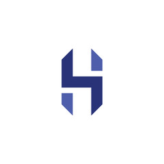h logo letter logotype blue icon vector element