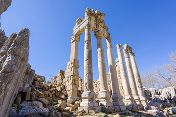 Faqra roman ruins near Feraya, Lebanon