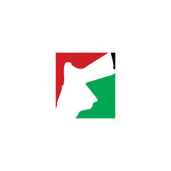 jordan map logo icon vector symbol element