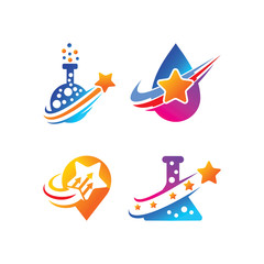 Success Star Logo Design Template Set