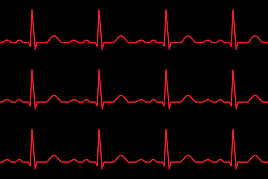 Ekg lines. Heartbeat. Seamless pattern.