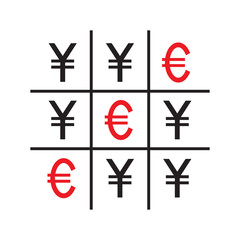Obraz premium Tic-tac-toe money concept