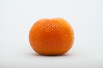 Tangerine over white background shots