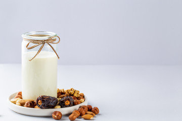 Healthy Organic Nuts Milk Dairy Free Alternative