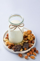 Healthy Organic Nuts Milk Dairy Free Alternative