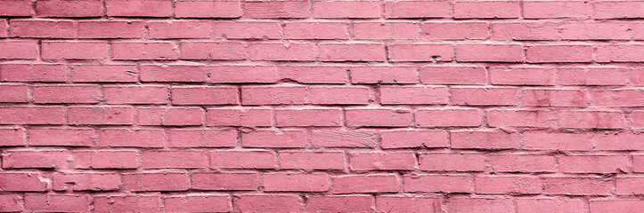 Coral Brick wall texture close up.