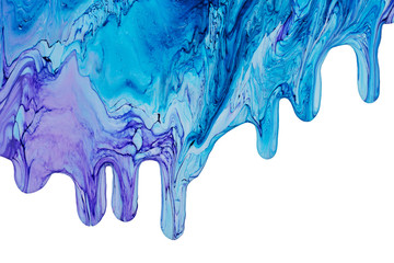 Abstract acrylic paint dripping