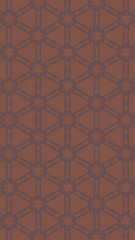 Ornate geometric pattern and two-tone abstract background