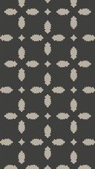 Ornate geometric pattern and two-tone abstract background