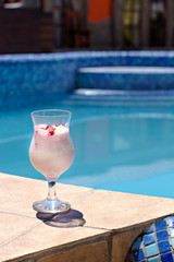 Summer dessert with cottage cheese and berries. Berry tiramisu.