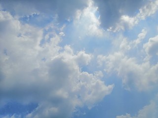 Fototapeta premium Beautiful blue sky background texture, wallpaper and landscapes