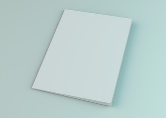 Blank brochure, magazine, booklet mockup isolated on white background. 3D