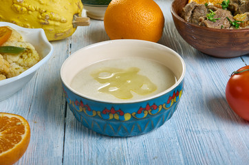 Moroccan  Semolina Soup With Saffron