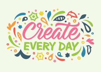create_every_day_calligraphy_pattern_color