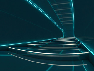 Obraz premium Abstract modern architecture background. 3D rendering