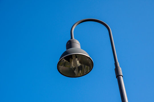 streetlamp antiquely boben isolated from blue sky