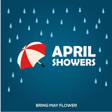 April Shower Vector Design Template